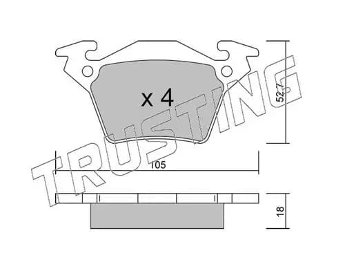 Kit de plaquettes de frein TRUSTING