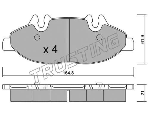 Kit de plaquettes de frein TRUSTING
