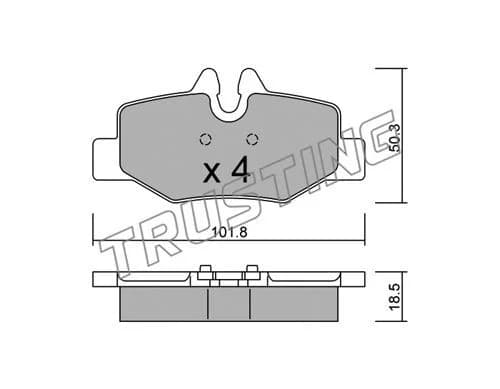 Kit de plaquettes de frein TRUSTING