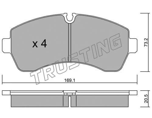 Kit de plaquettes de frein TRUSTING