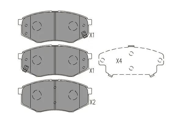Kit de plaquettes de frein KAVO PARTS