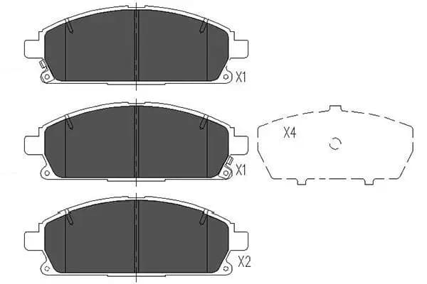 Kit de plaquettes de frein KAVO PARTS
