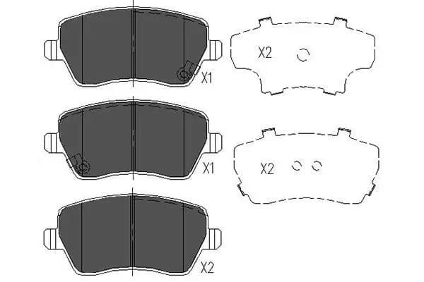 Kit de plaquettes de frein KAVO PARTS