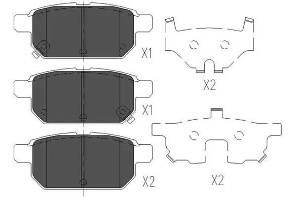 Kit de plaquettes de frein KAVO PARTS