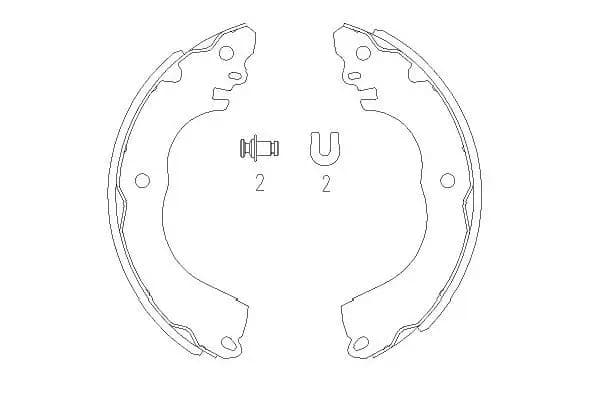Jeu de mâchoires de frein KAVO PARTS