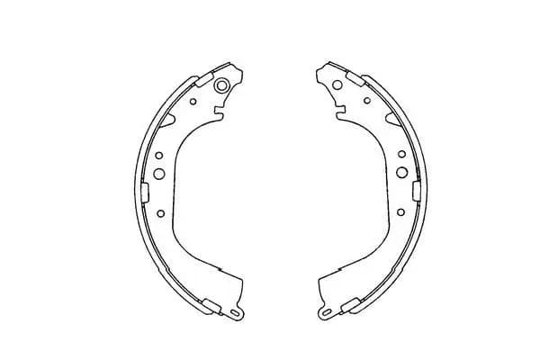 Jeu de mâchoires de frein KAVO PARTS