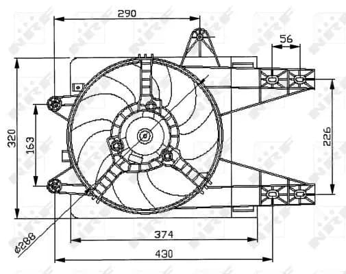 Ventilateur, refroidissement du moteur NRF