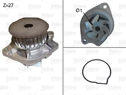 Pompe à eau, refroidissement du moteur