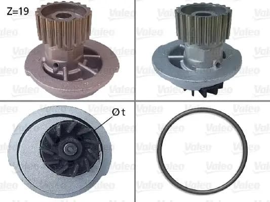 Pompe à eau, refroidissement du moteur