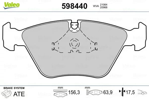 Kit de plaquettes de frein VALEO