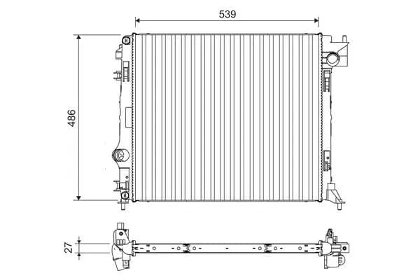 Radiateur, refroidissement du moteur VALEO