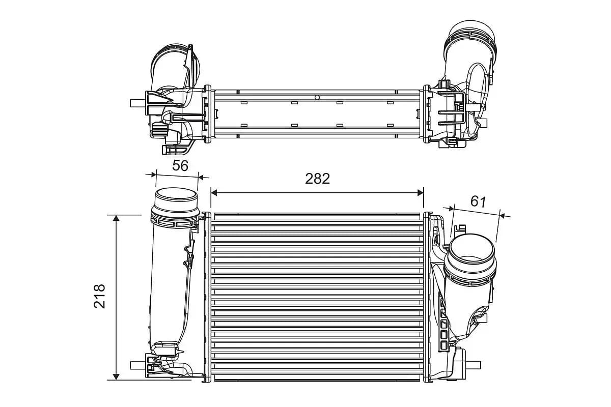Intercooler radiateur de turbo