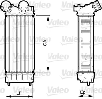 Intercooler radiateur de turbo