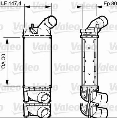 Intercooler radiateur de turbo