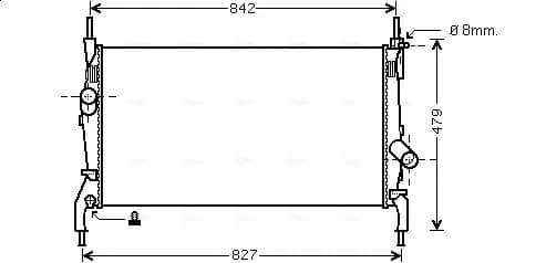 Radiateur, refroidissement du moteur AVA QUALITY COOLING