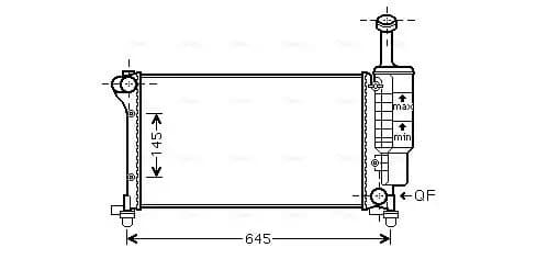 Radiateur, refroidissement du moteur AVA QUALITY COOLING