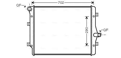 Radiateur, refroidissement du moteur AVA QUALITY COOLING