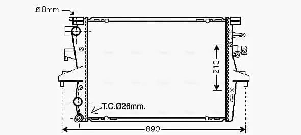 Radiateur, refroidissement du moteur AVA QUALITY COOLING