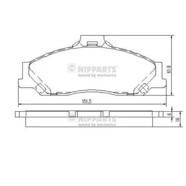 Kit de plaquettes de frein NIPPARTS