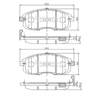 Kit de plaquettes de frein NIPPARTS