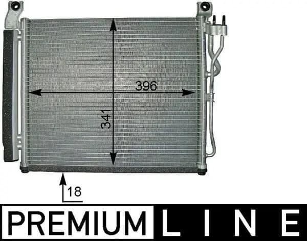 Radiateur climatisation MAHLE ORIGINAL