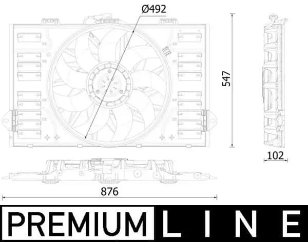 Ventilateur, refroidissement du moteur MAHLE ORIGINAL