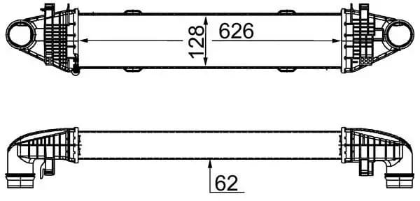 Intercooler, échangeur MAHLE ORIGINAL