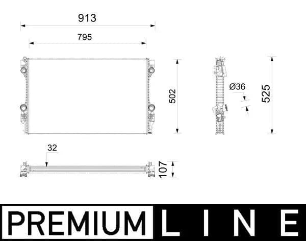 Radiateur, refroidissement du moteur MAHLE ORIGINAL