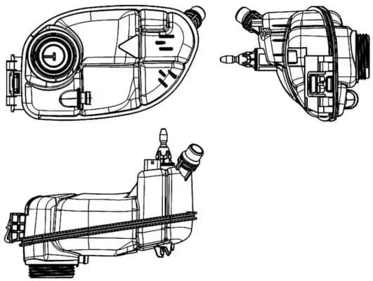 Vase d'expansion, liquide de refroidissement MAHLE ORIGINAL