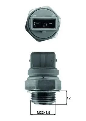 Interrupteur de température, ventilateur de radiateur MAHLE ORIGINAL