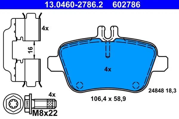 Kit de plaquettes de frein ATE