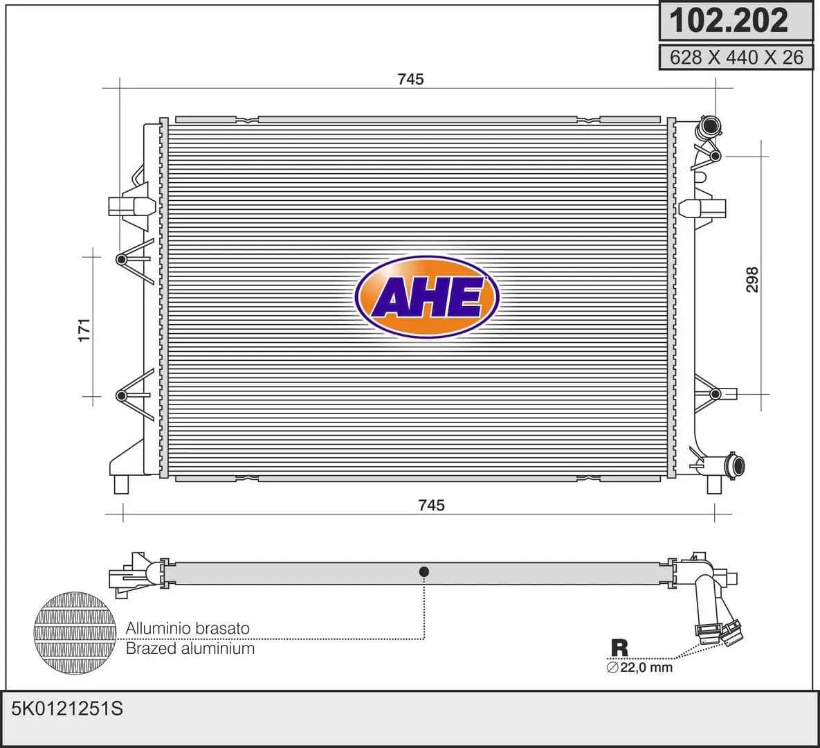 Radiateur, refroidissement du moteur AHE