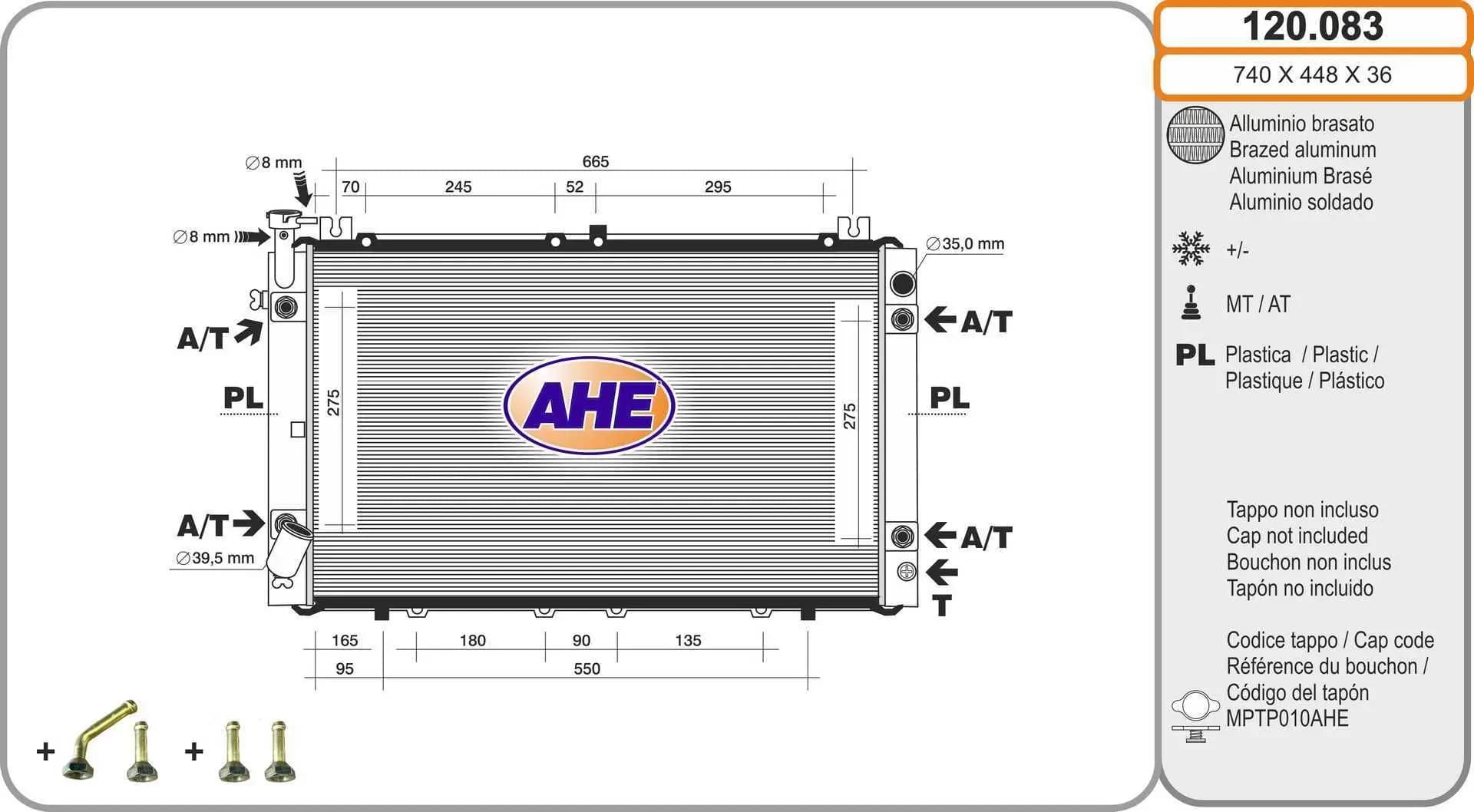 Radiateur, refroidissement du moteur AHE