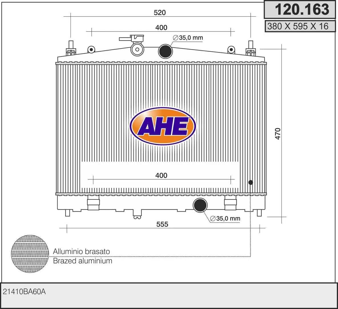 Radiateur, refroidissement du moteur AHE