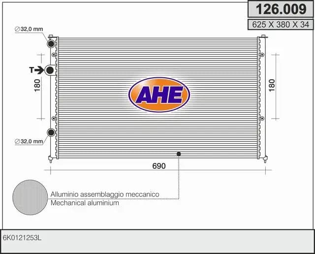 Radiateur, refroidissement du moteur AHE