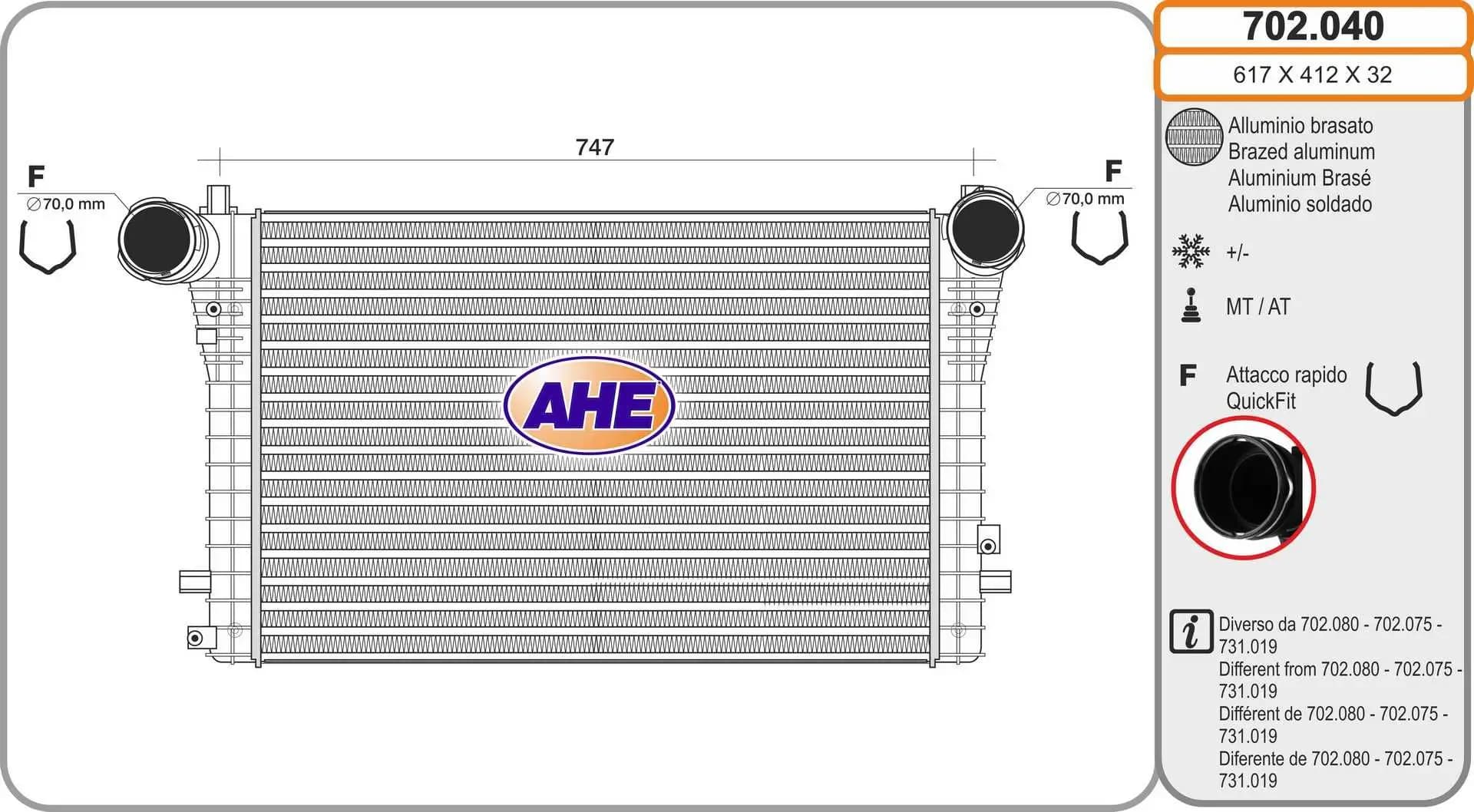 Intercooler, échangeur AHE