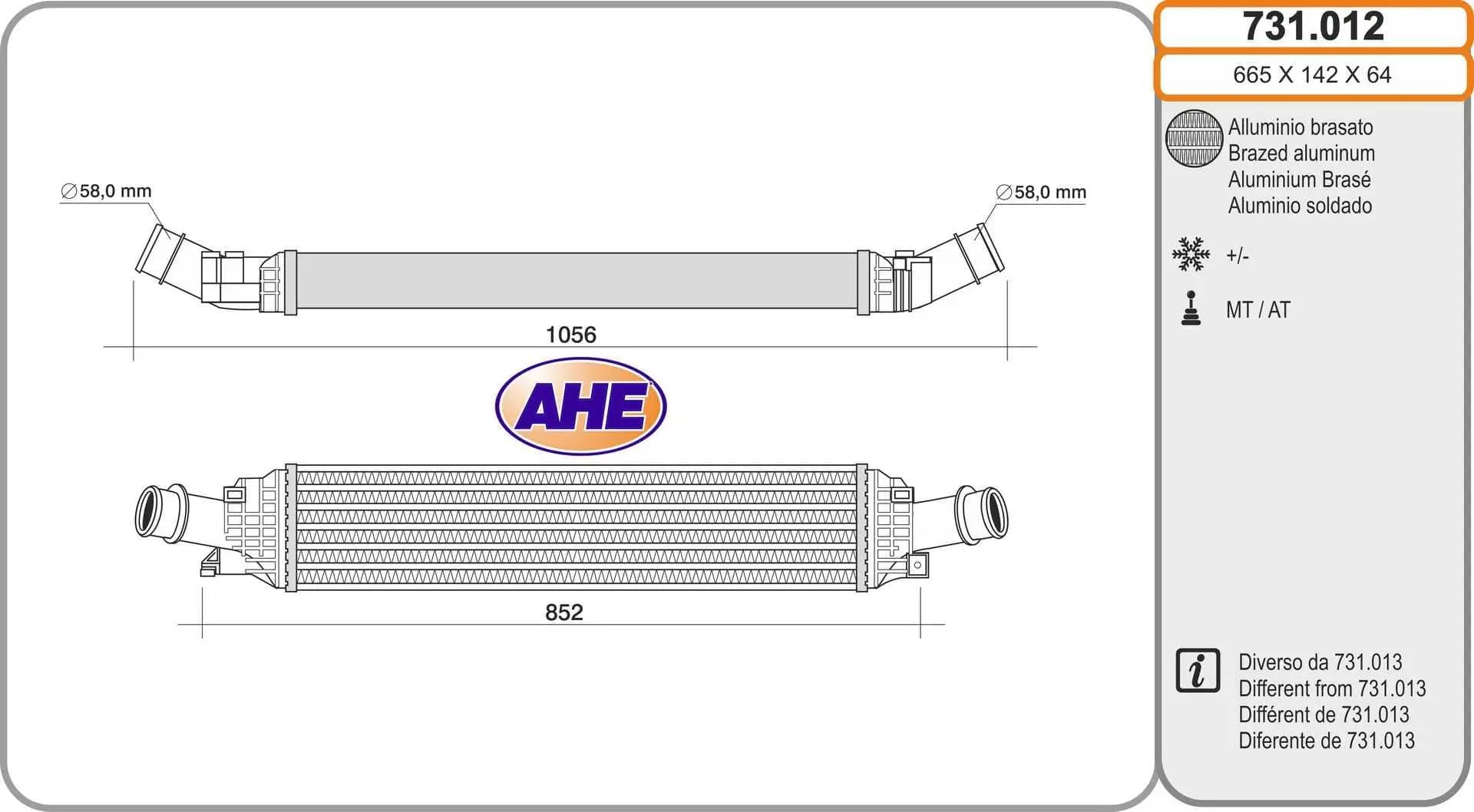 Intercooler, échangeur AHE