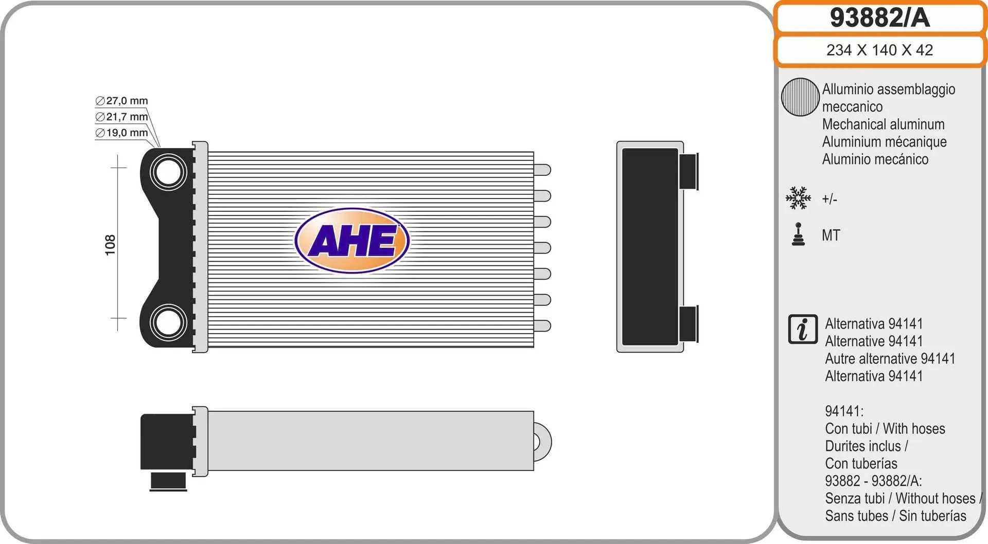 Radiateur chauffage AHE