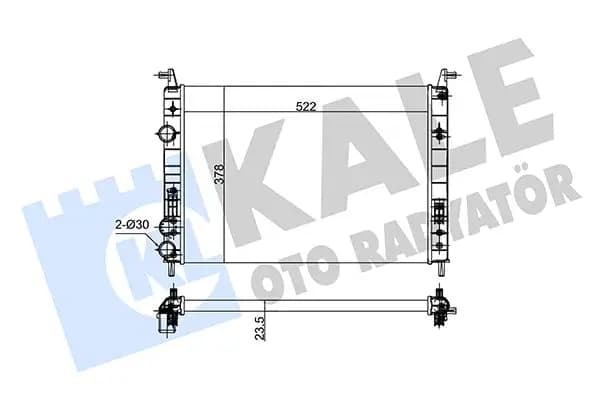 Radiateur, refroidissement du moteur KALE OTO RADYATÖR