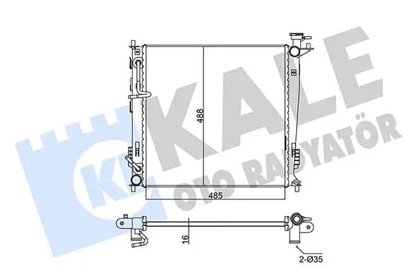 Radiateur, refroidissement du moteur KALE OTO RADYATÖR