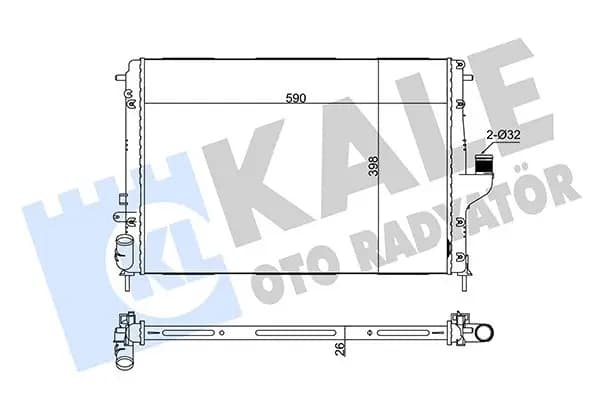 Radiateur, refroidissement du moteur KALE OTO RADYATÖR