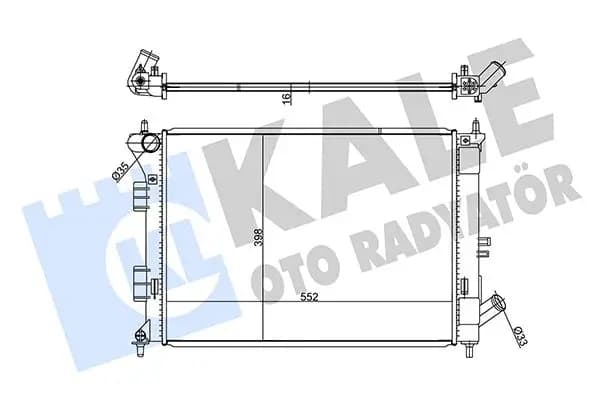 Radiateur, refroidissement du moteur KALE OTO RADYATÖR