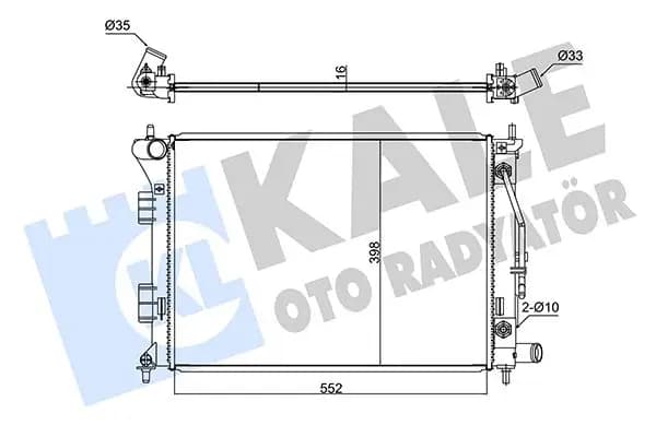 Radiateur, refroidissement du moteur KALE OTO RADYATÖR