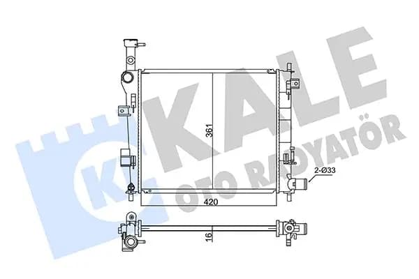 Radiateur, refroidissement du moteur KALE OTO RADYATÖR