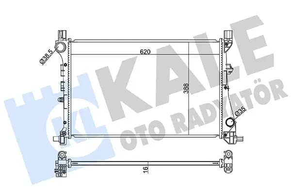 Radiateur, refroidissement du moteur KALE OTO RADYATÖR