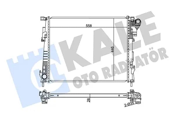 Radiateur, refroidissement du moteur KALE OTO RADYATÖR