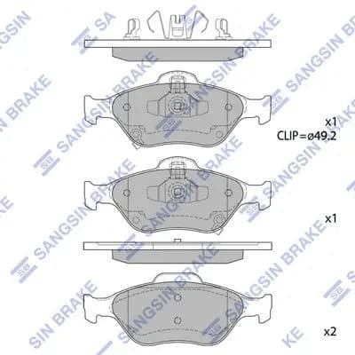 Kit de plaquettes de frein Hi-Q