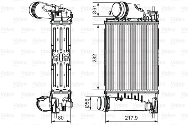 Intercooler radiateur de turbo