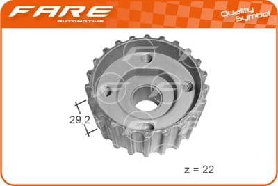 Roue dentée, vilebrequin
