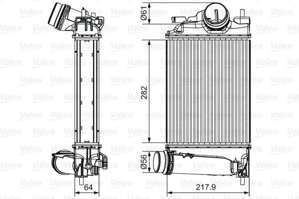 Intercooler radiateur de turbo